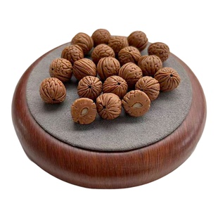 野生龙纹小桃核秦岭山桃核精品正圆脑龙纹蚂蚁纹手串料原散籽打孔