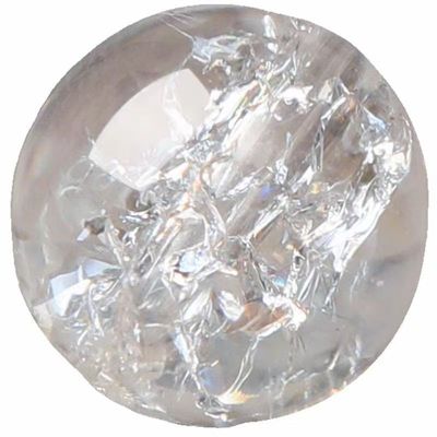 天然喜马拉雅水晶阿塞斯特莱白水晶散珠圆珠diy手串手链配饰