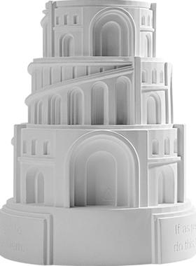 蒙德奇原创巴别塔小夜灯建筑摆件石膏氛围香薰闺蜜纪念礼品结婚