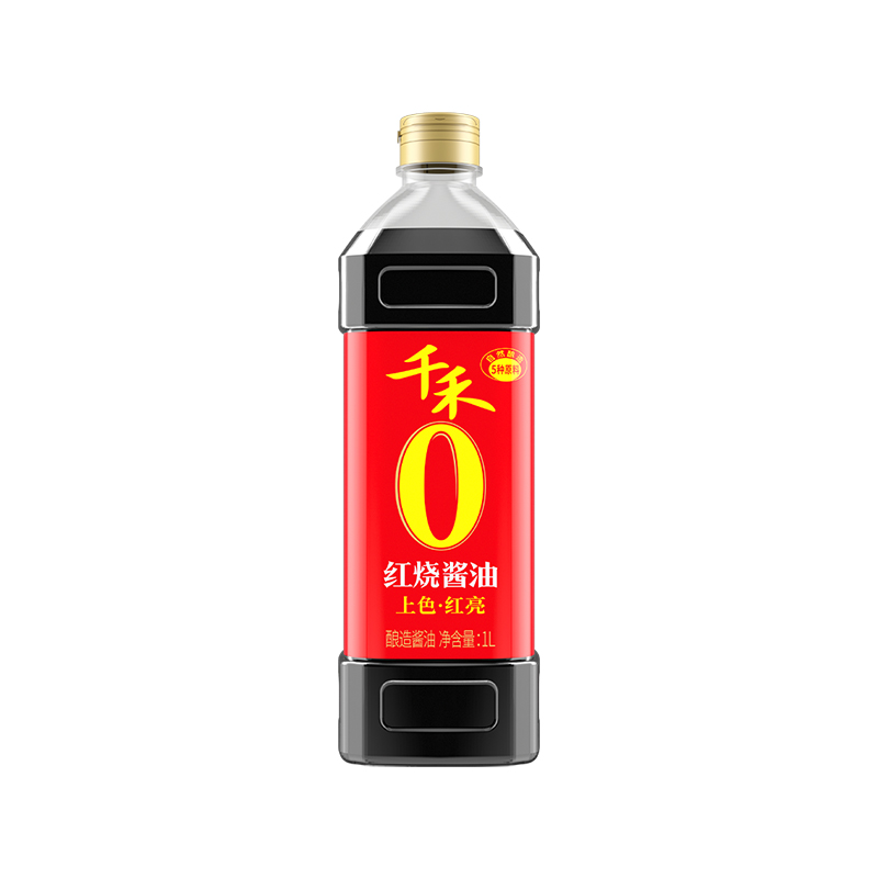 千禾零添加老抽酱油1L 红烧酱油酿造老抽上色红亮家用调味品