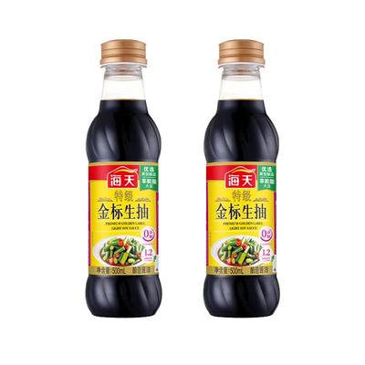 海天特级金标生抽500ml家用酱油
