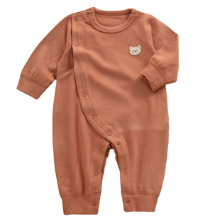 婴儿秋冬季德绒保暖连体衣新生儿男女宝宝打底衫内衣哈衣爬服睡衣