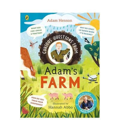 【现货】亚当汉森农场大揭秘英文儿童绘本动物生态环保进口原版书精装Curious Questions From Adam’s Farm Adam Henson著Puffin