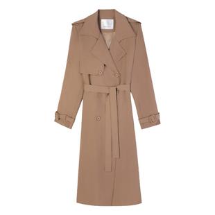 PAPERLLL长款暖咖色风衣女款2026新款春秋休闲收腰高个子外套