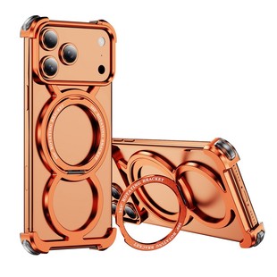 适用苹果17手机壳防摔iPhone17Pro保护套17ProMax外壳16PM金属15Pro钛合金十七奥甲六磁吸支架铁圈360男女款