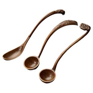 御宝阁黄铜水勺水丞水盂小号文房四宝用品墨条书法书画专用墨汁砚台磨墨舀水工具砚滴水勺子调墨加水墨勺水勺