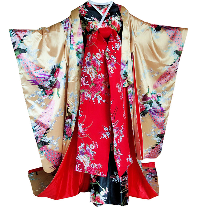 花魁和服套装中华吴服汉服古装秀禾服新娘大振袖cos日式和风定制_虎窝淘