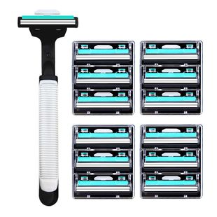 双层剃须刀片刮胡刀刮胡刀手动2层刀片不锈钢双层刀头男老式刮刀