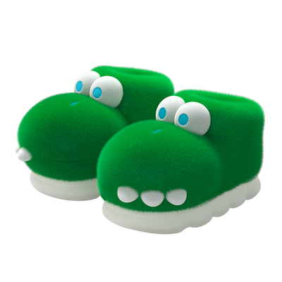 鲨际卡通棉拖鞋家居保暖包跟棉鞋