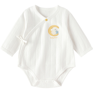 babylove婴儿包屁衣春秋三角哈衣爬爬服纯棉新生儿连体衣星月守护