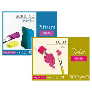 意大利Fabriano飞碧纳Pittura 丙烯纸, Tela 油画纸四面封胶本