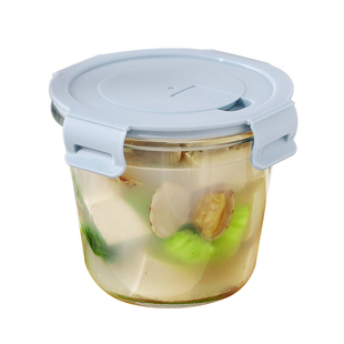 玻璃汤碗家用带盖大号喝汤杯便携密封学生上班族饭盒微波炉耐高温