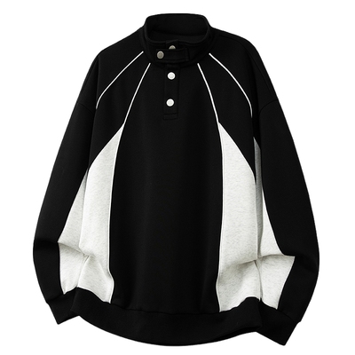 美式保暖立领卫衣加绒加厚外套