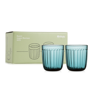 芬兰伊塔拉iittala睿米玻璃杯透明杯子家用水杯二件套装z