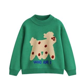 MQD童装男女童毛衣冬季半高领儿童针织衫卡通毛线衫宝宝衣服