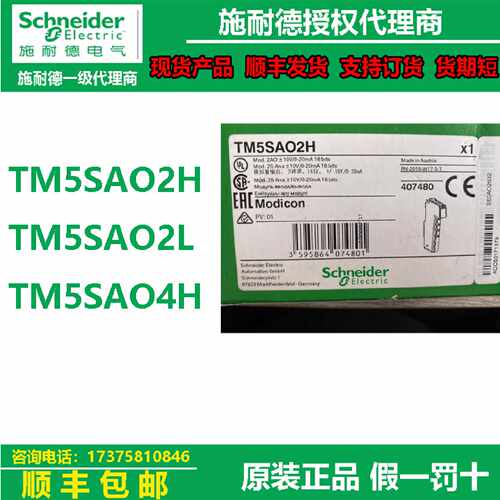 议价施耐德TM5模拟量输出模块PLC控制器TM5SAO2H/TM5SAO2L/TM5SAO