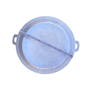 家用平底锅抛光纯铝锅煎包不粘老式加厚手工铸铝无涂层小铝盆烤肉