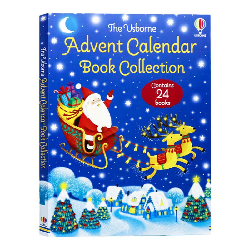 圣诞倒数日历24册 新版圣诞节日礼品故事书英文原版 The Usborne Advent Calendar Book Collection儿童启蒙经典童话绘本超大开