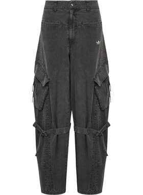 滔搏丨adidas阿迪达斯三叶草女子潮流工装风运动休闲长裤LF2322