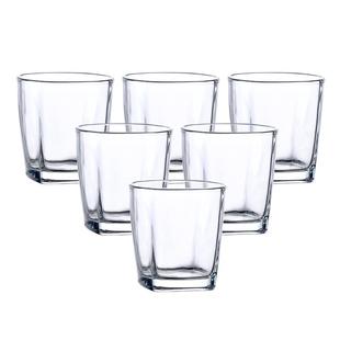 玻璃杯家用家庭客厅喝水杯子杯架耐热茶杯套装待客水杯酒杯10只装