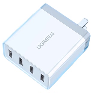 绿联三口充电器头usb插头手机快充适用苹果小米安卓平板耳机一拖三四口通用排插数据线多口多功能5v3a充电头