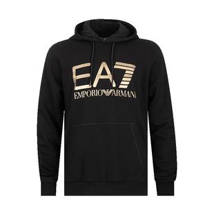 EMPORIO ARMANI阿玛尼男logo印花全棉连帽衫男士2025新款XY推选