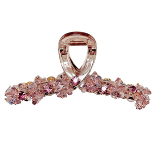 水钻抓夹高级感2026新款头发抓高端大号水晶发夹后脑勺盘发鲨鱼夹