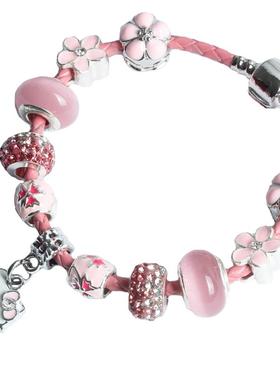 diy公主风益智制作穿珠子手链