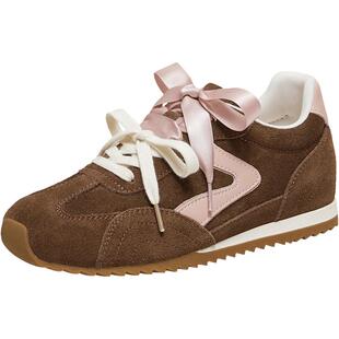 余茵同款TATA他她缎面物语女鞋2026情人节阿甘鞋休闲德训运动鞋