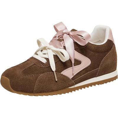 TATA他她缎面物语女鞋春季阿甘鞋休闲德训鞋平底运动鞋GXT03AM6