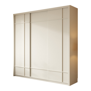 定制实木推拉门衣柜家用2024爆款衣橱奶油风橡木移门收纳储物柜子