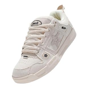 RIPSTAR/爆炸星运动面包板鞋女秋冬季新款休闲板鞋子男【亚麻】