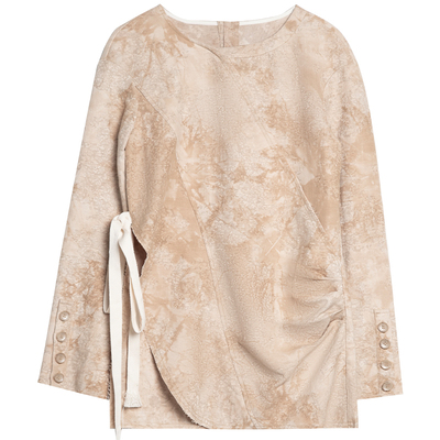 洛边重工设计新中式压花上衣半裙