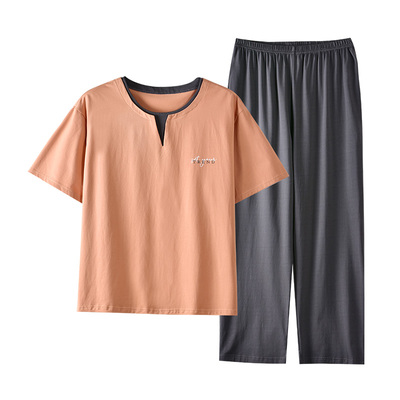 新一步男士短袖纯棉睡衣家居服