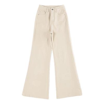 宽松不贴腿微喇牛仔裤女