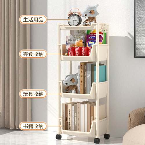 小推车零食置物架落地可移动浴室收纳好物化妆品移动宿舍架子厨房