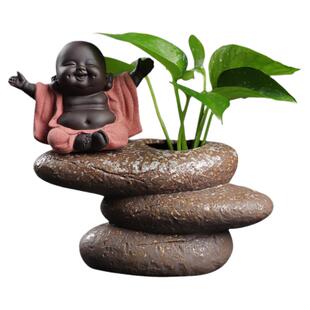 陶瓷花瓶水培花盆家居茶桌茶台摆件办公室花器禅意客厅电视柜装饰