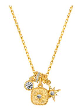 爆款八芒星项链女款足银s925气质