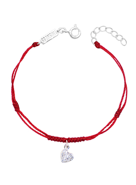 THISNESS纯银锆石简约红绳