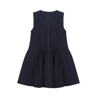 FF BLUE miu系大小姐 纯棉显白减龄氧气感衬衫连衣裙学院风套装女