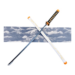 鬼灭之刃日轮刀带鞘蝴蝶忍时透无一郎COS动漫木刀道具儿童玩具刀