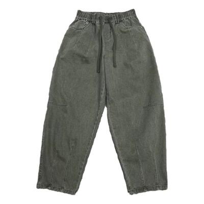 春季新款纯色工装裤男宽松大裆直筒休闲裤网红潮流痞帅九分阔腿裤