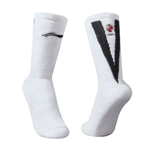 李宁CBA篮球袜子男款球员版专业实战美式中长筒加厚毛巾底运动袜