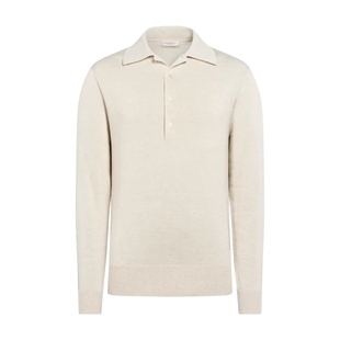 26早春新品SUITSUPPLY沙砾色棉混纺Polo针织衫