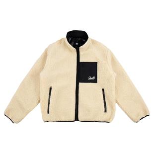 SLAMBLE冬季新款马赛克摇粒绒立领拉链保暖外套男女休闲百搭上衣