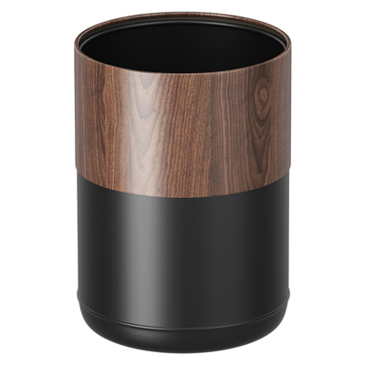 【平台爆款】胡桃木纹拼接垃圾桶