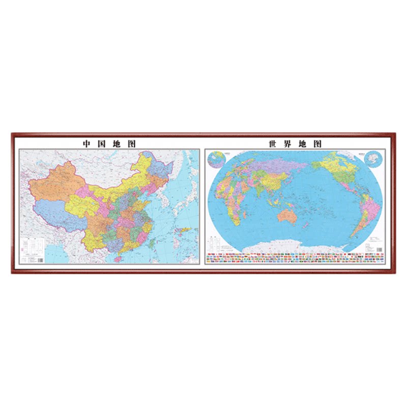 中国办公室地图挂图联幅成品