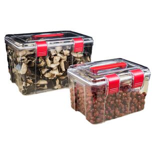 收纳箱储物箱鱼胶密封箱厨房防潮食品陈皮塑料透明花胶虫草药材