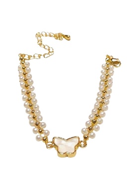 半眠奶兔兔|简约蝴蝶珍珠手链女生轻奢小众精致高级感手饰配饰Y