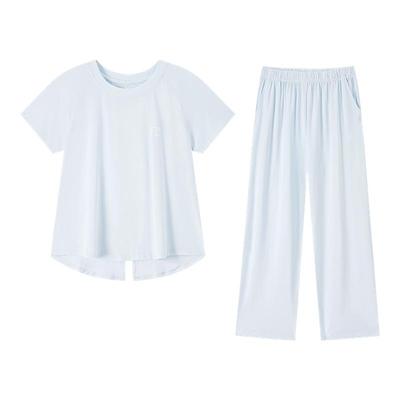 BE亲肤天丝棉印花短袖睡衣女夏